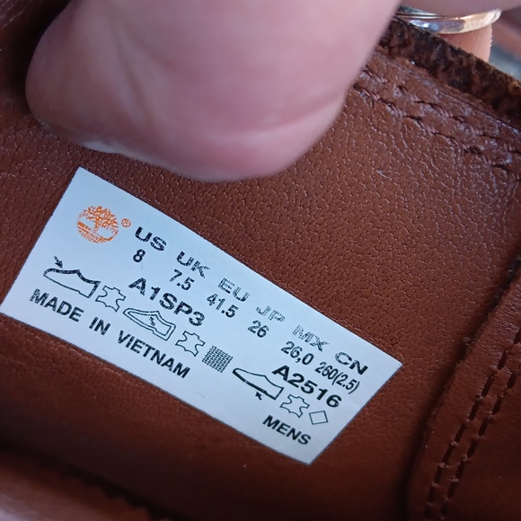 Timberland brown leather lace up boots mens sz 8 - Picture 11 of 11